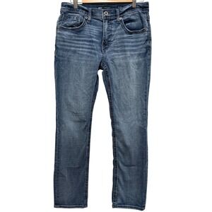 BKE Jake Straight Mens Blue Medium Wash Stretch Denim Jeans 32x32 ABS16583